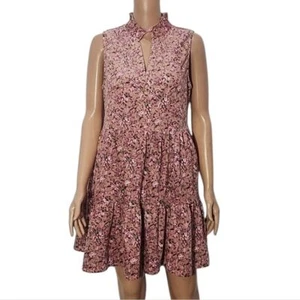 Fate Pink floral sleeveless corduroy Shift dress Size M Medium - Picture 1 of 13