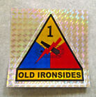 1ST ARMOR OLD IRONSIDES (3-1/4") Military Window Decal DC8276  EE