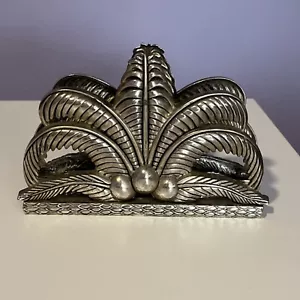 Godinger Silver Art Co Soporte Servilletero Plateado Palma Plato Plata 4.5”H X 7”W - Imagen 1 de 12