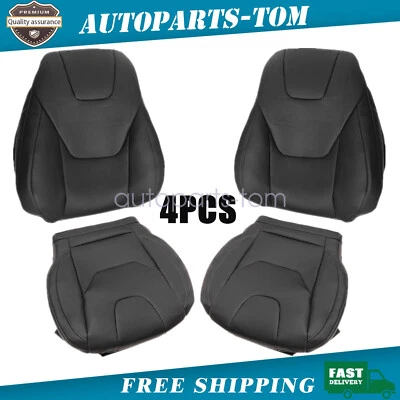 Front Bottom & Lean Back Leather Cover Black Fits 2013-2017 Ford Fusion Titanium - Image 1 of 4