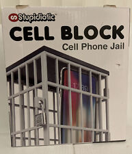 Stupidiotic Cell Block Phone Jail Lock & Key Holds up to 6 Devices