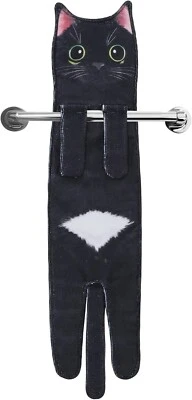 Divertidas toallas de mano para gatos (gato negro) ¡Nuevas en paquete!! Foto 1 de 4