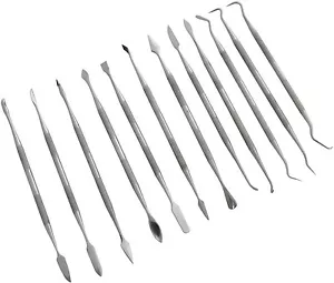 JUEGO DE HERRAMIENTAS DE TALLADO DE CERA 12 PIEZAS TALLADORES DE ACERO INOXIDABLE MODELADO ESCULTURA JABÓN ARCILLA - Imagen 1 de 1