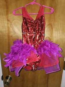 Dance Costume Weissman 64830 Jazz SC Little Kid Pink Sequin Tap XSC - Picture 1 of 5