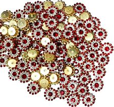 Stone Flower for Embroidery, Blouse (Pack of Approx 250 Pcs/125gms 10mm) Red