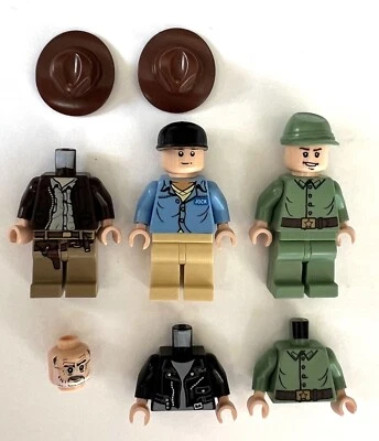 Lote de minifiguras LEGO Indiana Jones ~completas y piezas / Indy, Henry, Guard, Mutt+ Foto 1 de 3