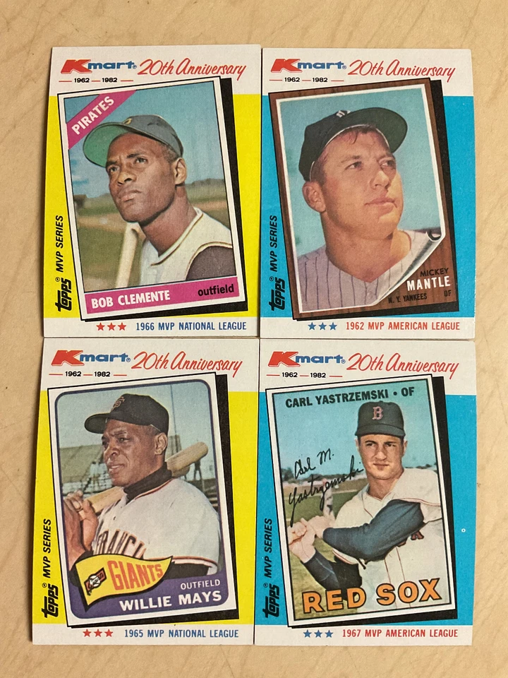 Cartões de beisebol 1982 K-Mart (série MVP) "você escolhe" Willie Mays Pete Rose Kmart - Imagem 1 de 1