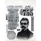 Tim Holtz Stampers Anonymous "THE PROFESSOR 2" Red Rubber Cling Stamp Set