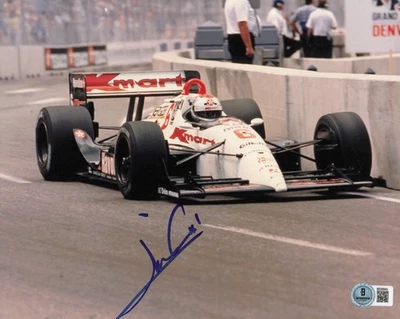 Foto firmada autografiada por Mario Andretti de 8x10 Indy Car Beckett BAS QR #BS36943 Foto 1 de 2