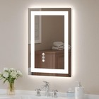 Wall-Mounted, Memory Function, 3 Colors Dimmable, LED Bathroom Mirror 40x24