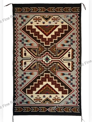 Alfombra Navajo Tejida a Mano Talla 8x10 Estilo Nativo Americano Decoración del Hogar Envío Gratis Foto 1 de 4
