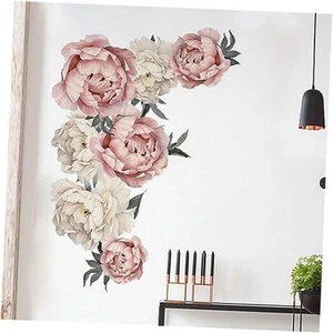 Large Peonies Flower Wall Stickers, Delicate Peony Rose Floral Art Wall - Picture 1 of 8