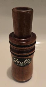 Vintage Walnut Faulk's Lake Charles, LA - Handmade, Tuned Short Pheasant Call - Picture 1 of 4