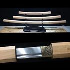 A Set Japanese Swords Samurai Katana Wakizashi Tanto Damascus Folded Steel Blade