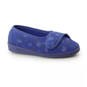 Comfylux DIANA Ladies Wide Fitting Washable Full Slippers Blue Size 5 - Picture 1 of 4