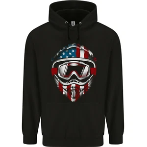 USA Motocross Helmet Dirt Bike MotoX Childrens Kids Hoodie - Picture 1 of 3