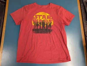 T Shirt Size 2XL Disney Star Wars Chewbacca Han Solo Red Black Yellow - Picture 1 of 4