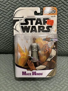  Mace Windu Star Wars Clone Wars Cartoon Network Animated Figure 2003 Hasbro - Picture 1 of 2