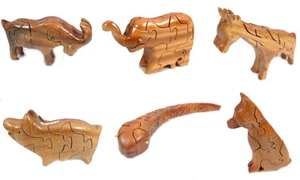 3D Animal Wooden puzzle Toy, Brain Teaser, Cube,Building Block for Kids PZA01-14 - Picture 1 of 36