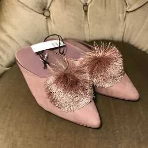 Nuevo con etiquetas talla 7 UK H&M polvoriento rosa punta mulas - Imagen 1 de 8