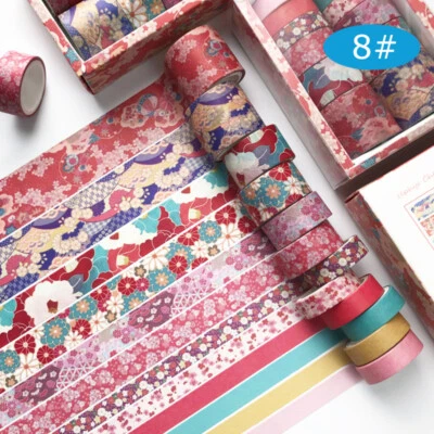 Washi Tape pacote com 12 rolos conjunto de fita adesiva decorativa 3m conjunto de adesivos faça você mesmo - Imagem 1 de 4