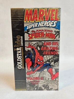 The Amazing Spider-Man VHS Marvel Super Heroes Volume 2 Goldstar Video - SEALED - Image 1 of 2