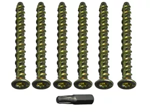 Nuovo 100 MM X Calcestruzzo Muratura Bulloni Testa Torx Autofilettanti Ancora M6 - Foto 1 di 1