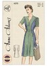1954 Vintage Couture Motif Dos Nu Robe B29 (R999) Par ' Anne Adams