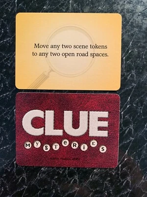 Clue Mysteries CARD Move Two Scene Tokens To Road Space Game Replacement 2005 - Image 1 of 2
