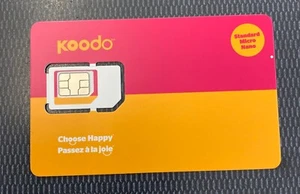 Koodo Mobile Canada POST PAID SIM Card Standard Micro Nano 4G LTE NEW Postpaid - Photo 1 sur 1
