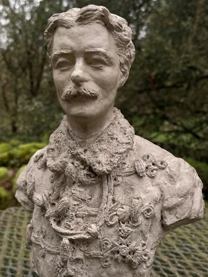 Sculpture en Terre Cuite & Buste D’un Soldat & Œuvre D’art - Photo 1/4