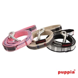 Puppia Dog Puppy Leash Lead  Junior Collection  Black  Pink Beige 55" long - Picture 1 of 4