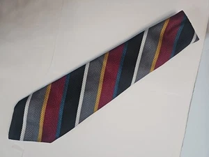 Ketch Neck Tie Blue Gold Red Striped Polyester USA  - Picture 1 of 8