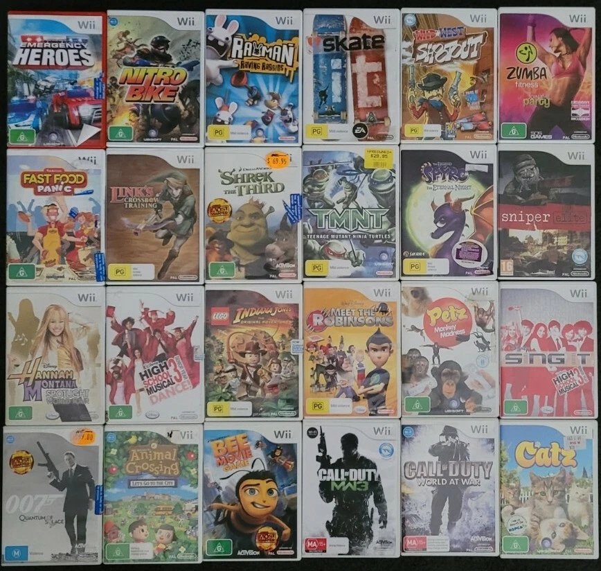 Nintendo Wii Games - Animal Crossing 007 COD TMNT Lego Shrek Spyro Zumba  - Image 1 of 1
