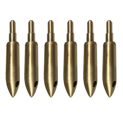 Copper Whistle Arrowheads Screw Tips Points 125Grain Broadheads Archery Practice - Image 1 of 4