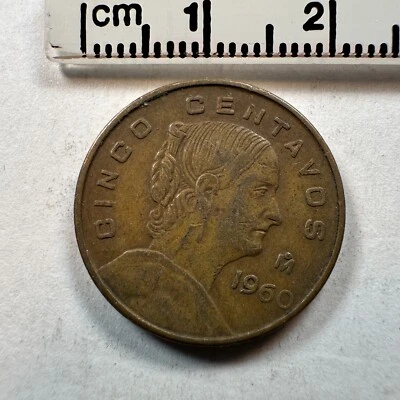 MÉXICO 5 CENTAVOS - 1960-Mo Foto 1 de 2