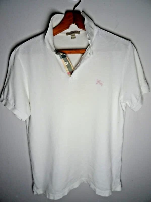 Camisa Polo Burberry Mujer Pequeña Blanca Manga Corta Diseñador Foto 1 de 4