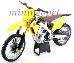 NEW RAY 57643 2014 14 SUZUKI RM-Z450 DIRT BIKE 1/12 YELLOW - Picture 1 of 2