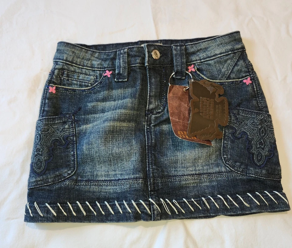 Falda vaquera antigua de mezclilla para niñas talla 10 nueva con etiquetas bolsillo  Foto 1 de 4