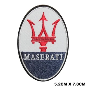 Maserati MotorCar Brand Logo Patch Iron On Patch Sew On Embroidered Patch - Picture 1 of 1