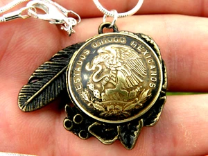 Cinco Eagle Centavos coin necklace with 18 inch chain nice gift for him her - Picture 1 of 3