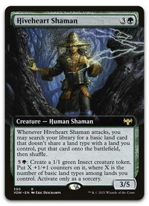 Hiveheart Shaman (Extended Art) #390 (NM) Crimson Vow VOW Magic MTG - Picture 1 of 2