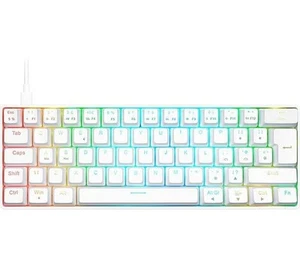 NOS C-450 Mini Pro RGB Mechanical Gaming Keyboard - White - Picture 1 of 4