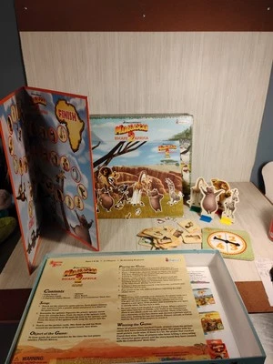 Madagascar 2: Escape to Africa Board Game DreamWorks Missing One Stick On Piece - Image 1 of 4