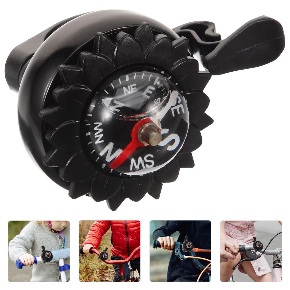 Campanello Bussola Per Bici - Con Montaggio Sul Manubrio, Argento, Per Ciclisti E Escursionisti - Foto 4