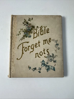 Antique Bible Forget Me Nots, DeWolfe Fiske & Co Boston 1898 - Illustrated - Image 1 of 4
