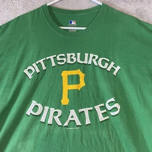 MLB Pittsburgh Pirates Men's T-Shirt Green 2XL Cotton Crew Neck St. Patty's Day - Picture 1 of 9