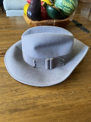 Sombrero Fedora De Lana Gris Michael Howard Miss Bierner De Colección Foto 1 de 4