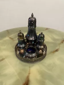 Stunning Vintage Arthur Price Silver Plated 5 Pieces Condiment Set - Picture 1 of 13