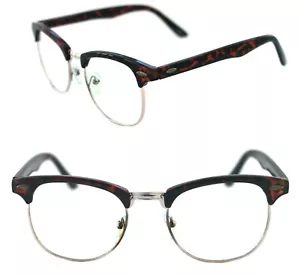 Anteojos transparentes con cuerno de Soho cuadrado para hombre y mujer marrón - Imagen 1 de 10